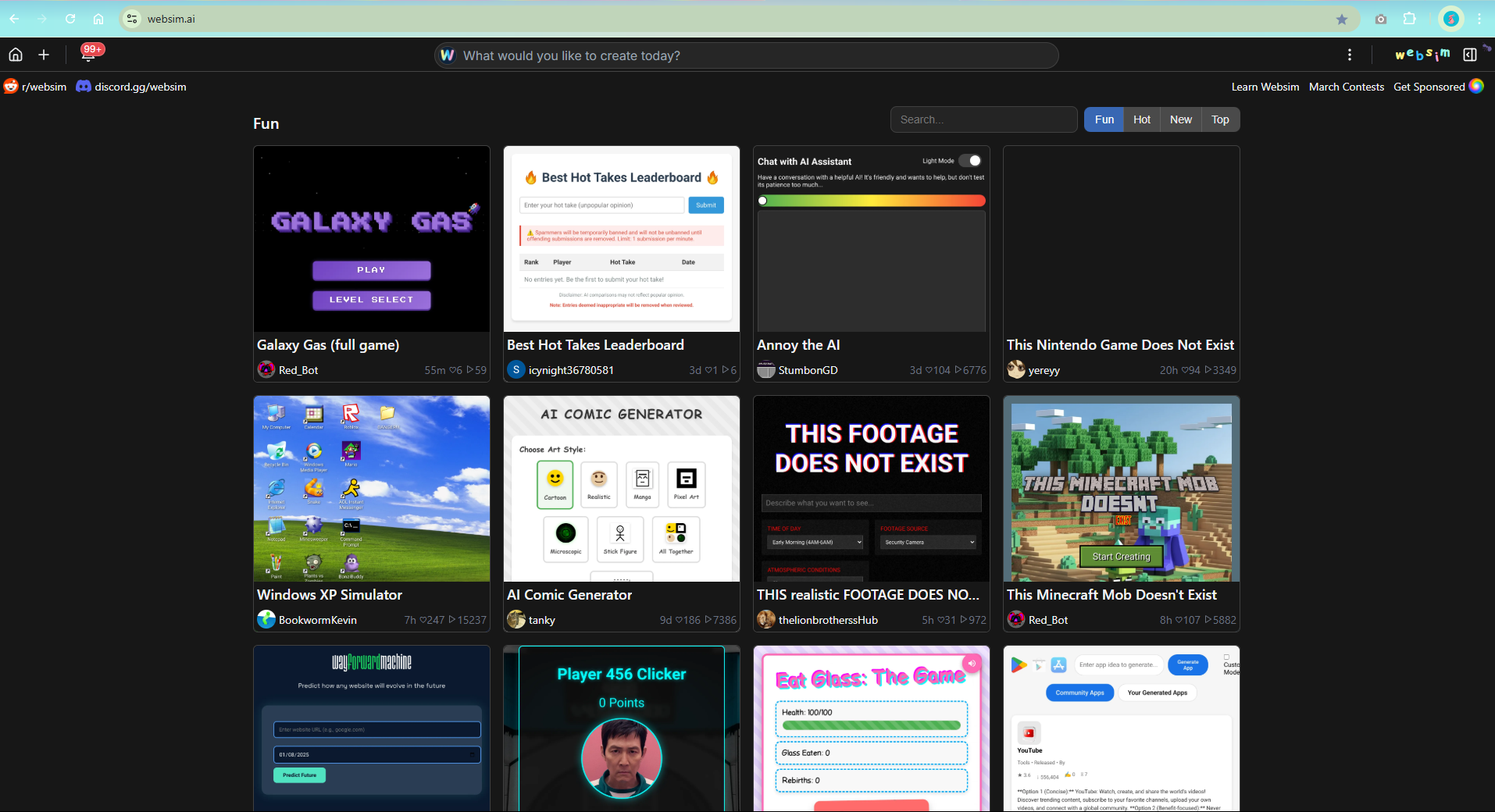 Websim Homepage